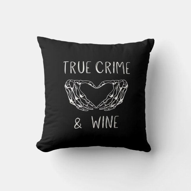 Crime And Wine Skeleton Hands  Cushion (Front)