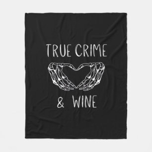 Crime And Wine Skeleton Hands Fleece Blanket
