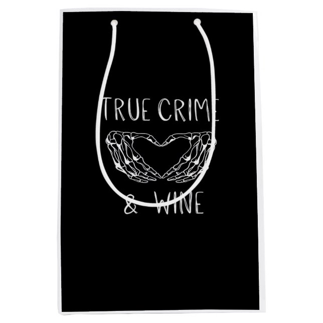Crime And Wine Skeleton Hands  Medium Gift Bag (Front)