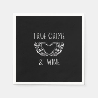 Crime And Wine Skeleton Hands  Napkin
