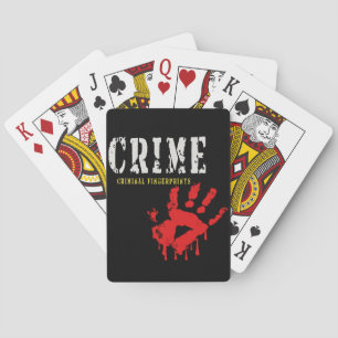 crime-criminal fingerprints Classic Playing Cards
