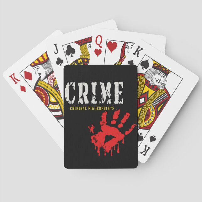 crime-criminal fingerprints Classic Playing Cards (Back)