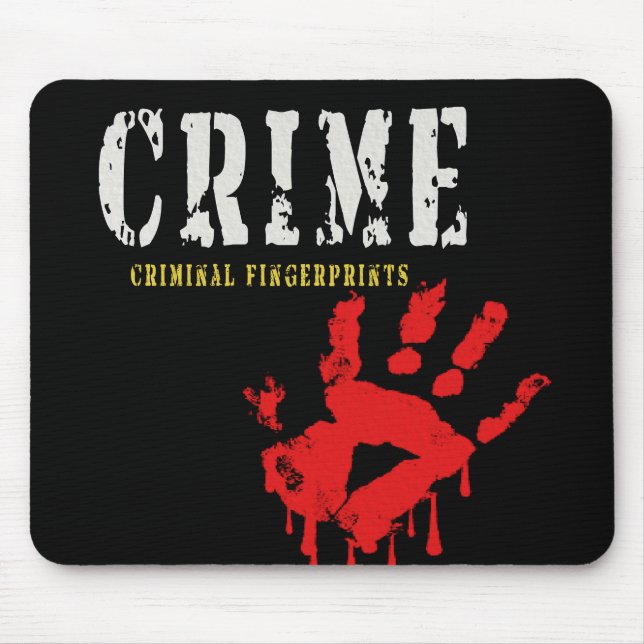 crime-criminal fingerprints Mousepad (Front)