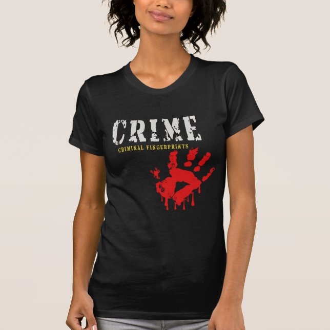 crime-criminal fingerprints T-shirt (Front)