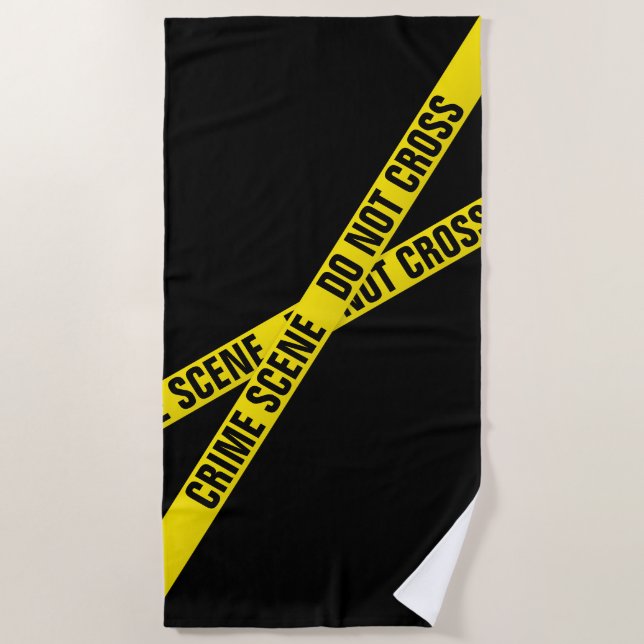 Crime scene beach towel (Front)