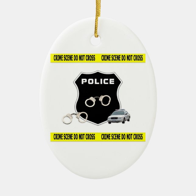 Crime Scene Ceramic Tree Decoration (Front)