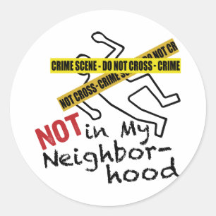 Crime Scene Classic Round Sticker