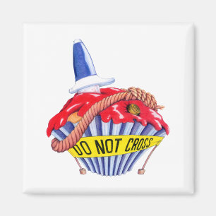 Crime Scene Cupcake Magnet