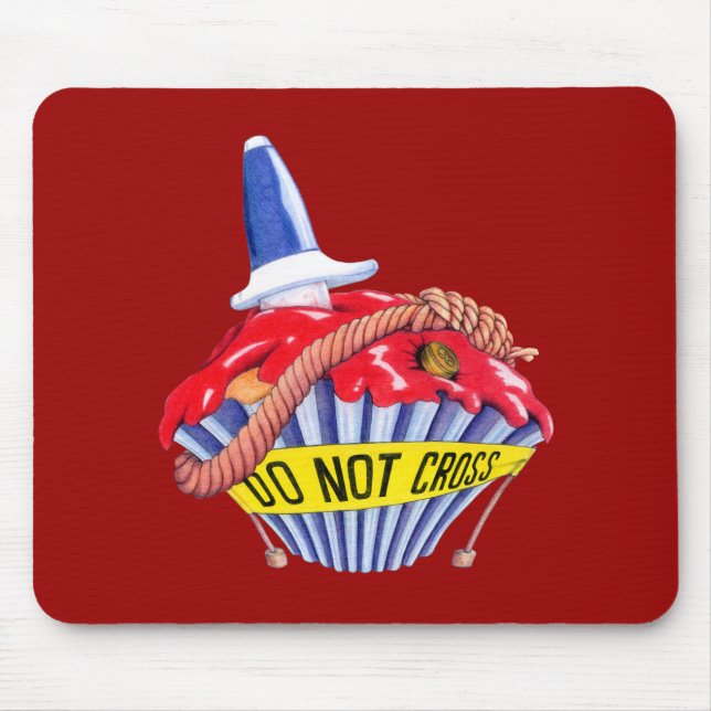 Crime Scene Cupcake Mousepad (Front)