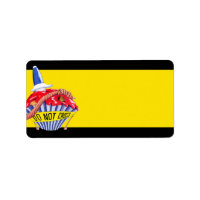 Crime Scene Cupcake yellow Address Label