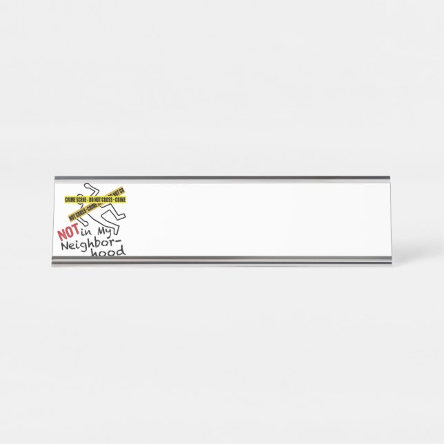 Crime Scene Desk Name Plate (Front)
