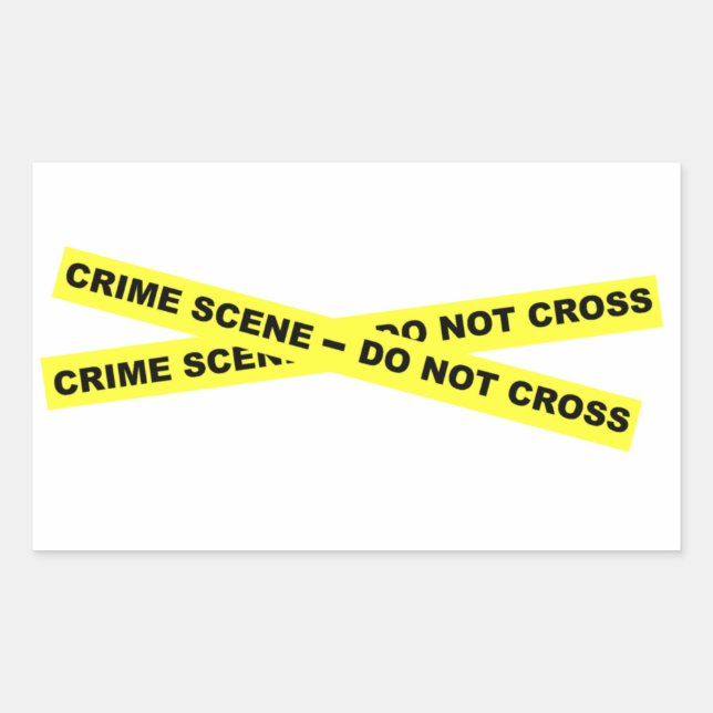 Crime Scene - Do Not Cross Rectangular Sticker (Front)