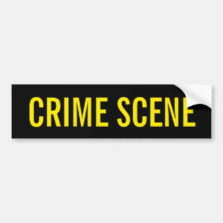 CRIME SCENE - Golden Yellow Logo Emblem Bumper Sticker