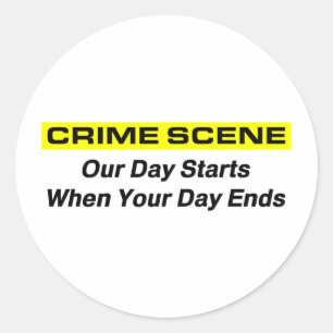 Crime Scene Investigator Classic Round Sticker