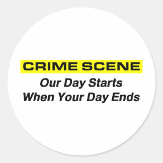 Crime Scene Investigator Classic Round Sticker