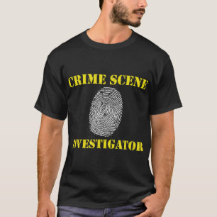 Crime Scene Investigator Fingerprint Detective Pol T-Shirt