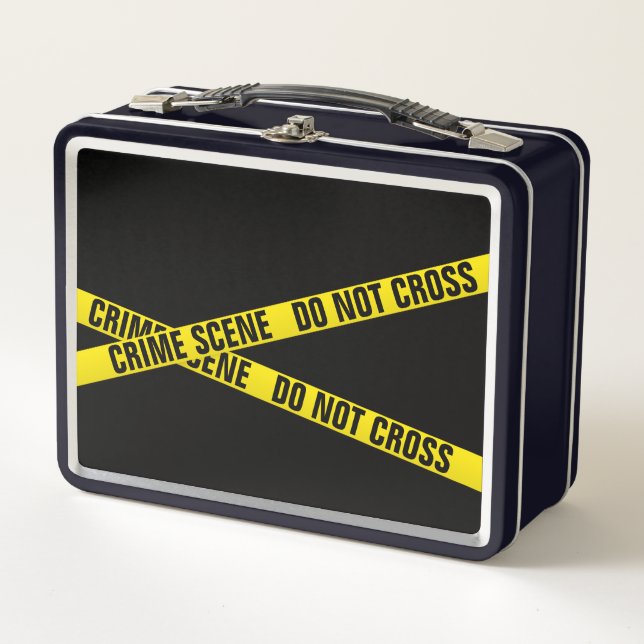Crime scene metal lunch box (Front)