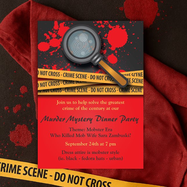 Crime Scene Murder Mystery Dinner Party Invitation (Crime Scene Murder Mystery Dinner Party Invitation
)