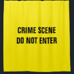 Crime scene shower curtain<br><div class="desc">Crime scene yellow background with custom text "CRIME SCENE DO NOT ENTER"</div>