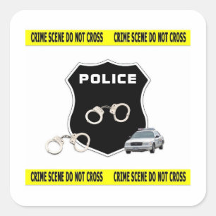 Crime Scene Square Sticker