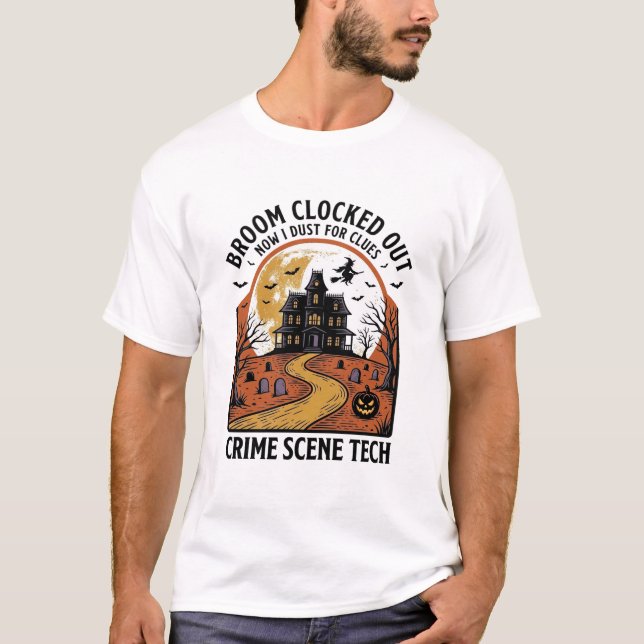 Crime Scene Technician Shirt Funny Halloween Haunt (Front)