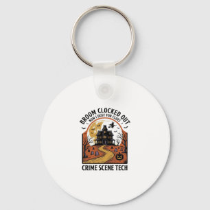 Crime Scene Technician Shirt Funny Halloween Haunt Key Ring