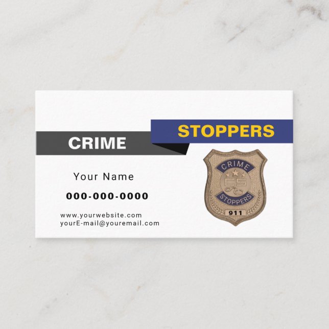 Crime Stoppers Business Card (Front)