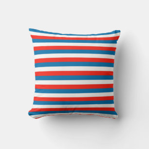 crimea faroe Wichita flag stripes red white blue p Cushion