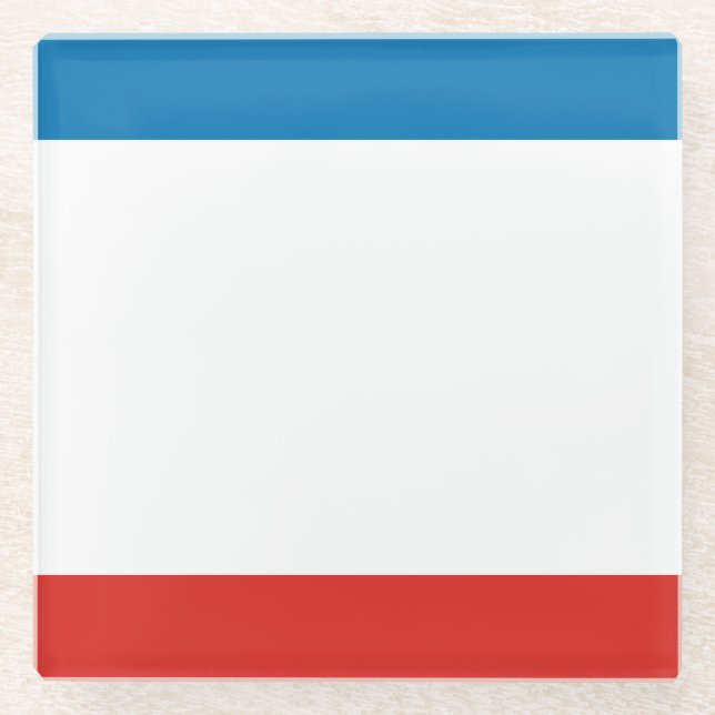 Crimea Flag Glass Coaster (Front)