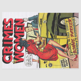 Crimes By Women_Bonnie Parker Vintage Comics Tissue Paper
