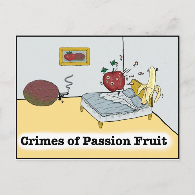 Crimes of Passion Fruit Zazzle Postcard (Front)
