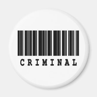 criminal barcode designl magnet