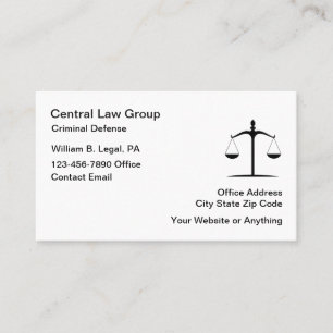 Criminal Defence Attorney Business Cards