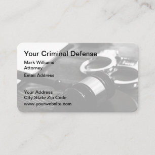 Criminal Defence Attorney Modern Business Card