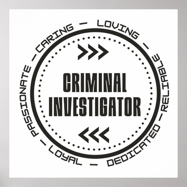 Criminal Investigator Poster (Front)