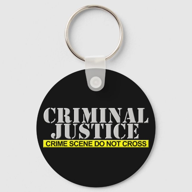 Criminal Justice (Customisable) Key Ring (Front)