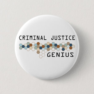 Criminal Justice Genius 6 Cm Round Badge
