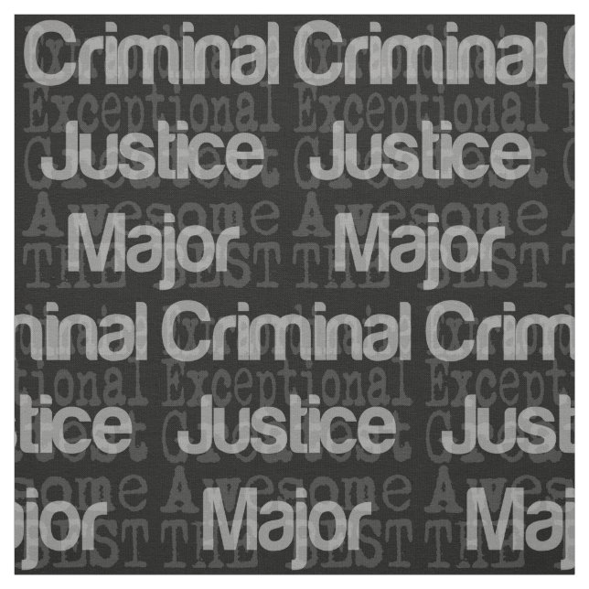 Criminal Justice Major Extraordinaire Fabric (Swatch)