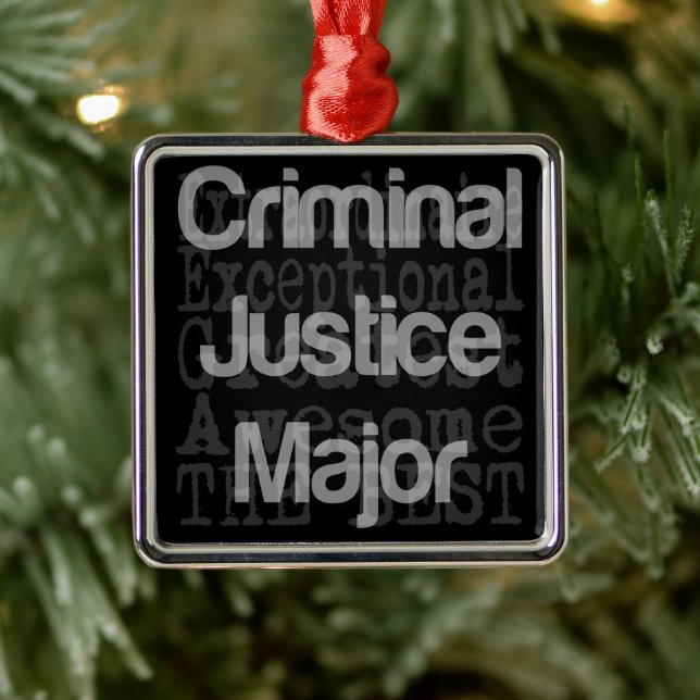Criminal Justice Major Extraordinaire Metal Tree Decoration (Tree)