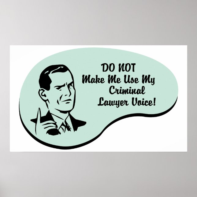 Criminal Lawyer Voice Poster (Front)