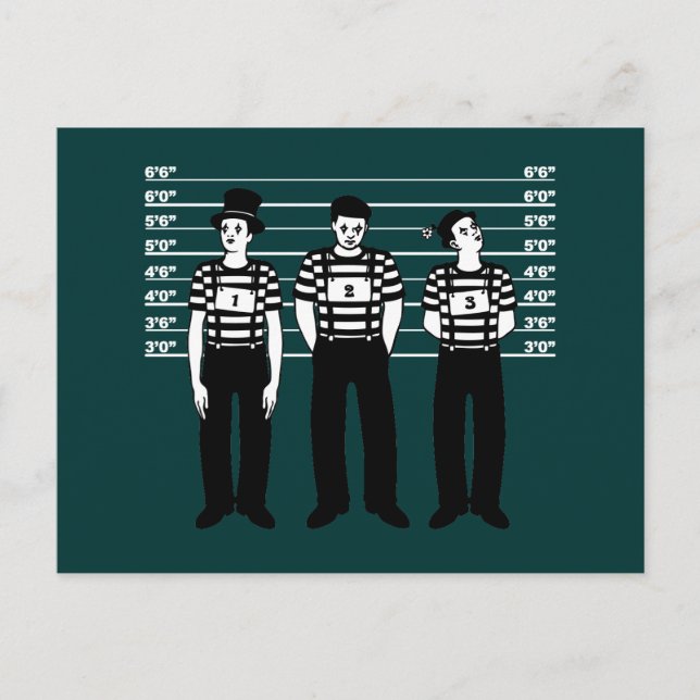Criminal Mimes Postcard (Front)