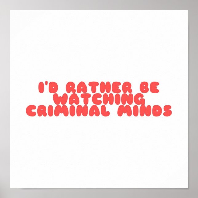 Criminal minds  poster (Front)