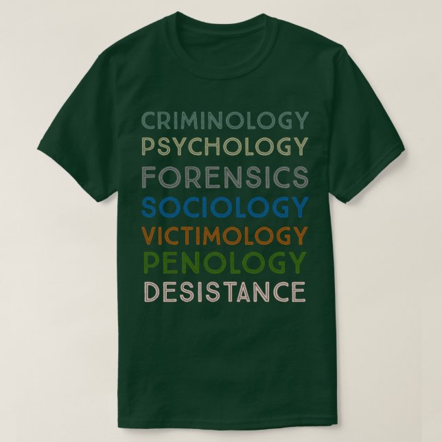 Criminology Courses  T-Shirt (Design Front)