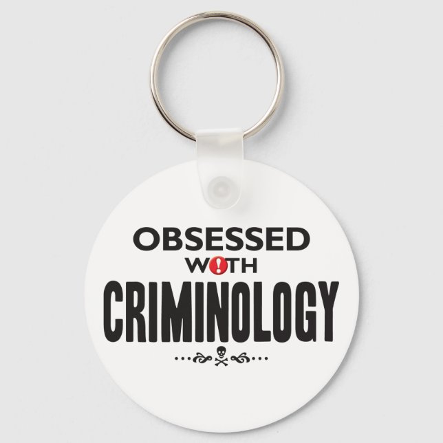 Criminology Obsessed Key Ring (Front)