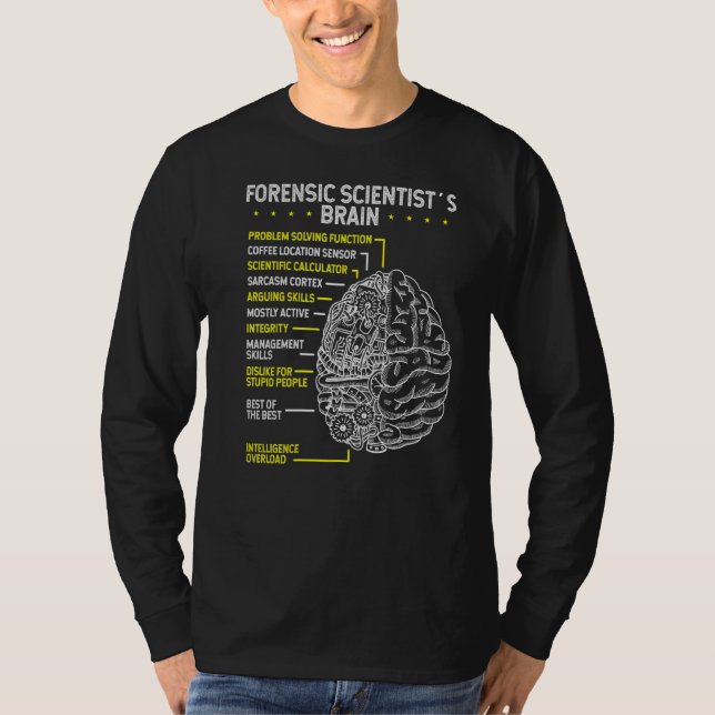 Crimonologsit Brain Crimonology Forensic Scientist T-Shirt (Front)