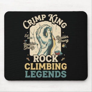 Crimp King Rock Climbing Legends Boulder Mouse Pad