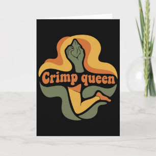 Crimp Queen Climbing Bouldering Rock Climber Card