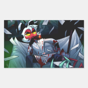 Crimpson Halloween Slasher   Helluva Boss    Rectangular Sticker