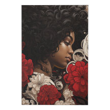 Crimson and Cream Floral Serenity