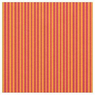 Crimson and Dark Orange Lines/Stripes Pattern Fabric